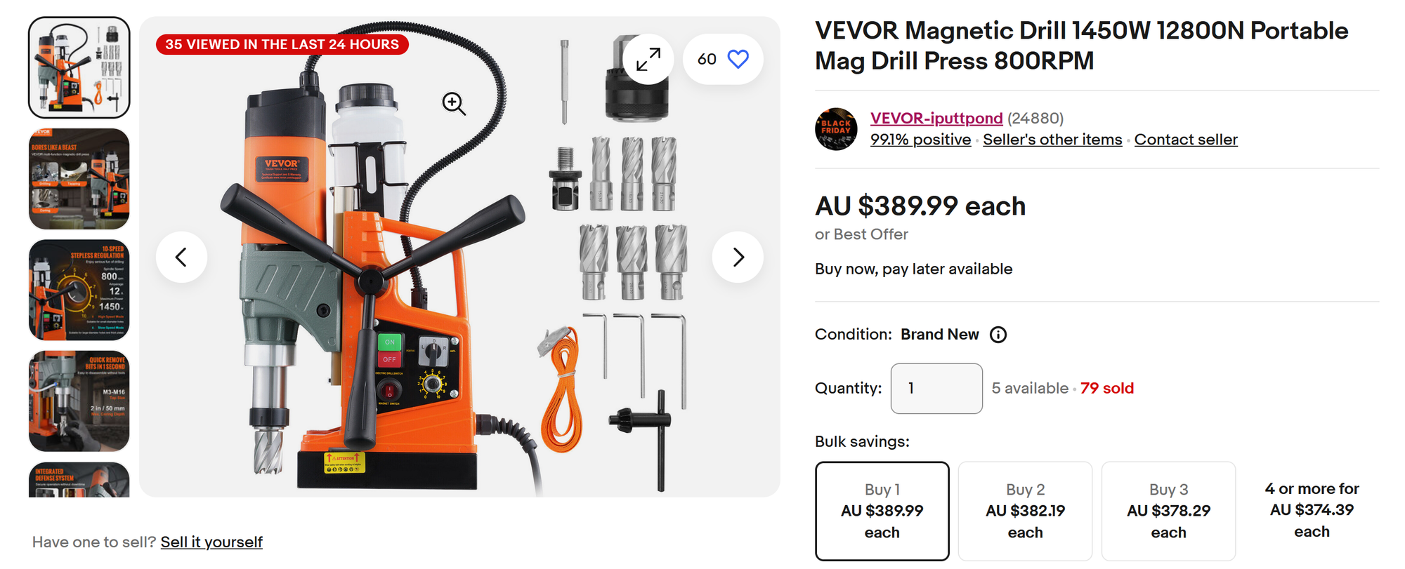 2024-11-30 21_51_10-VEVOR Magnetic Drill 1450W 12800N Portable Mag Drill Press 800RPM _ eBay —...png