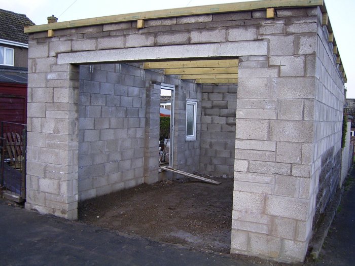 Cost to build a concrete sale block garage