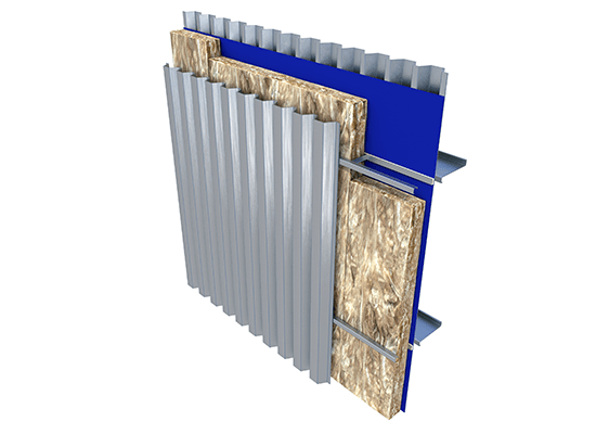 Knauf Insulation Built Up Metal Wall insulation Glass Mineral Wool.png
