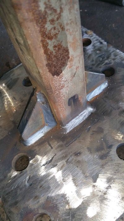 3. Welded post to base plate 20150616_134345.jpg